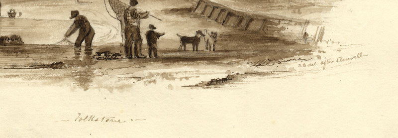 JB, Folkestone Harbour da Luke Clennell – acquerello del 1832 circa