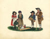 German Jigging Puppets 'Marionnettes à la planchette' – c.1832 watercolour
