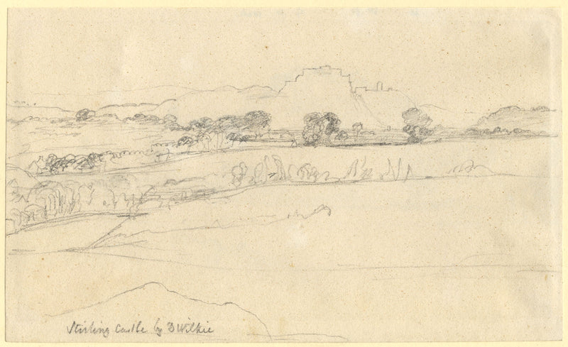 Attribuzione: Sir David Wilkie RA, Stirling Castle – Disegno a grafite dell'inizio del XIX secolo