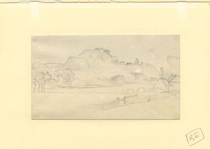 Attribuzione: Sir David Wilkie RA, Stirling Castle – Disegno a grafite dell'inizio del XIX secolo