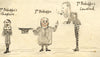 Ritchie, Ye Bishoppe's Landlord & Chaplain Cartoon – 1871 pen & ink drawing