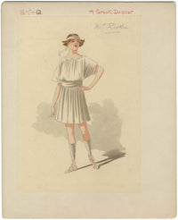 Attilio Comelli, diseño de vestuario teatral para 'Flying Colors' 1916 Una bailarina griega