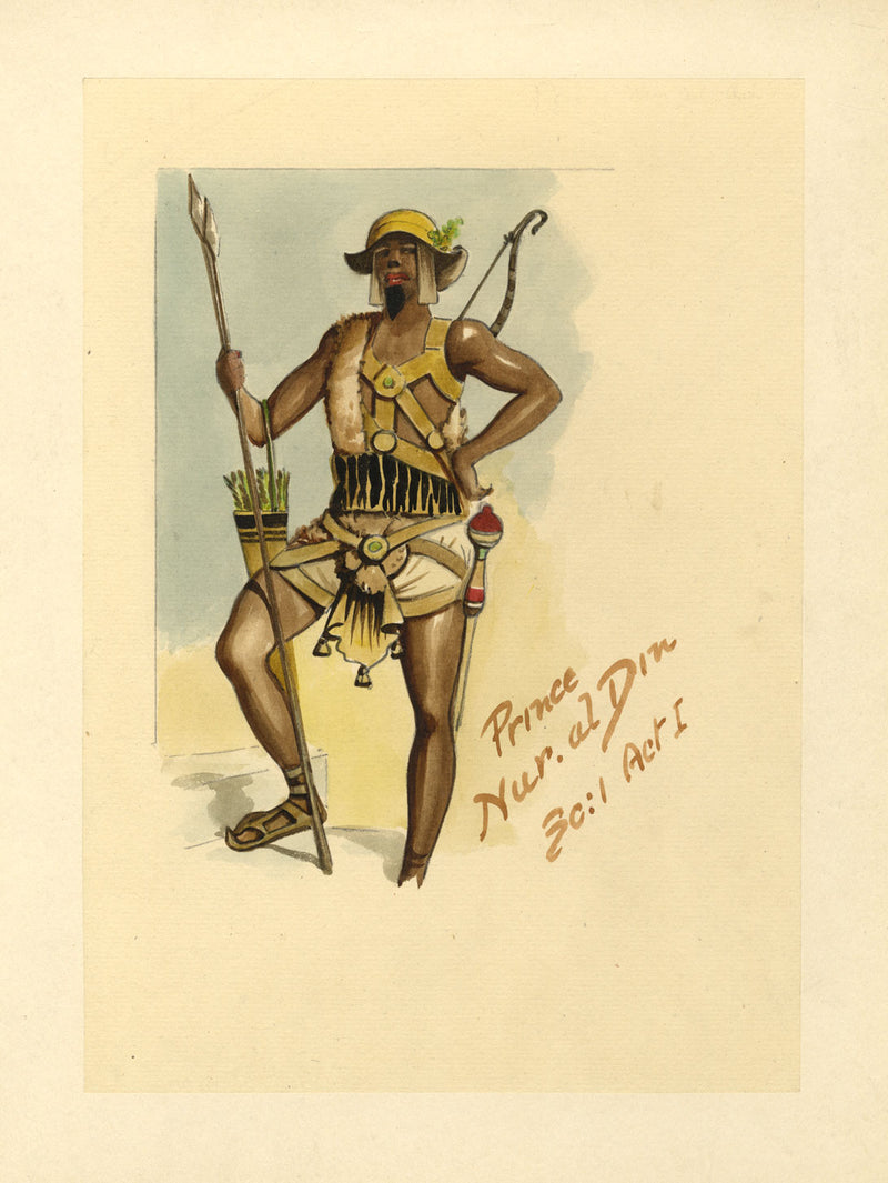 Percy Anderson, Theatre Costume Design for 'Cairo' 1921: Prince Nur al-Din Act I