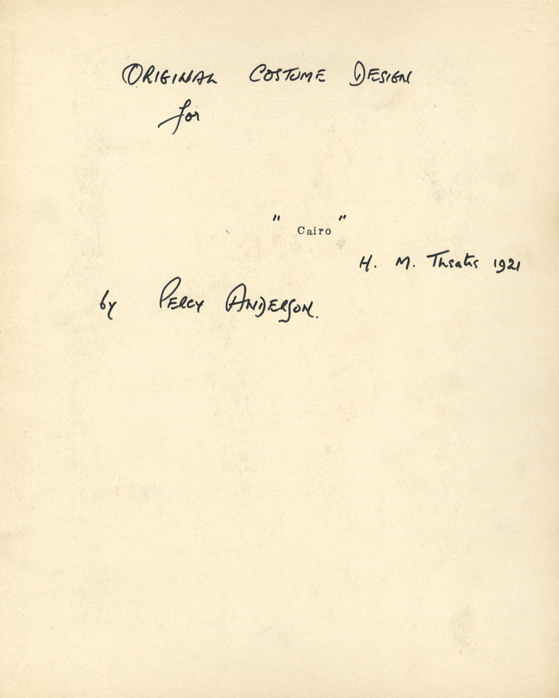 Percy Anderson, Theatre Costume Design for 'Cairo' 1921: Prince Nur al-Din Act I