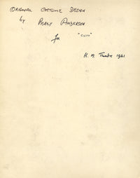 Percy Anderson, Theatre Costume Design for 'Cairo' 1921: Chinese Servant