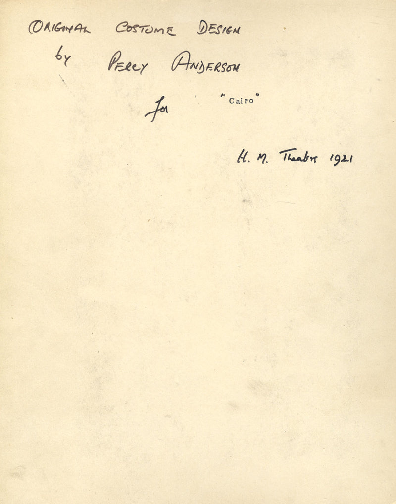 Percy Anderson, Theatre Costume Design for 'Cairo' 1921: Chinese Servant