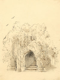 Apollonia Griffith, Officers Tower Raglan Castle, Monmouths. –c.1838 ink drawing
