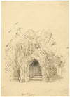 Apollonia Griffith, Officers Tower Raglan Castle, Monmouths. –c.1838 ink drawing