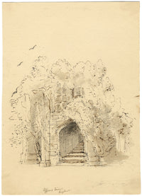 Apollonia Griffith, Officers Tower Raglan Castle, Monmouths. –c.1838 ink drawing