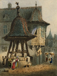 Ober Lahnstein on the Rhine after Samuel Prout – Miniature c.1830s watercolour