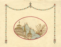 Decorative Bavarian Folk Art Design – early 20th-century pen & ink drawing