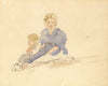 William Evans of Bristol AOWS, Jane & Elias Roberts – Mid-C19th watercolour