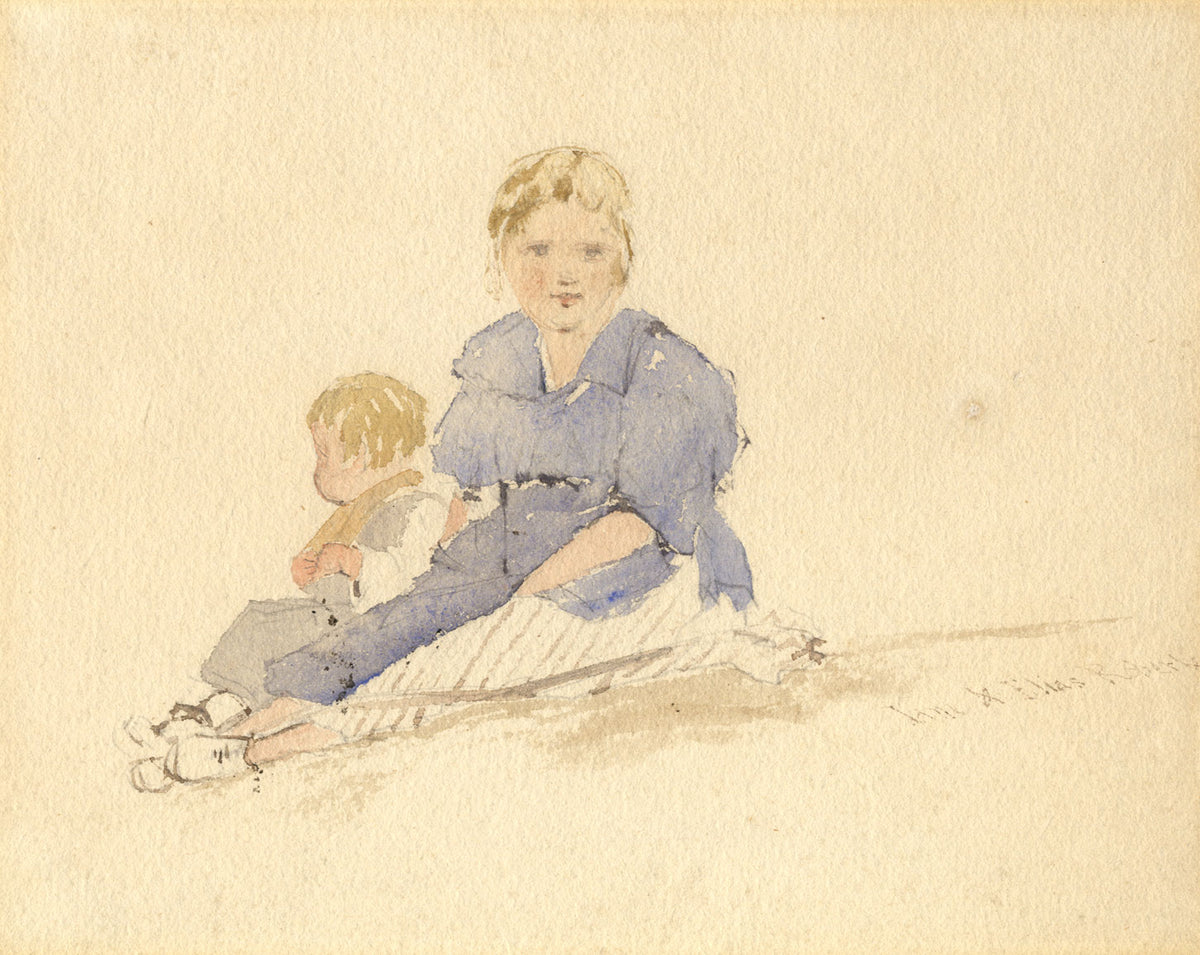 William Evans of Bristol AOWS, Jane & Elias Roberts – Mid-C19th watercolour