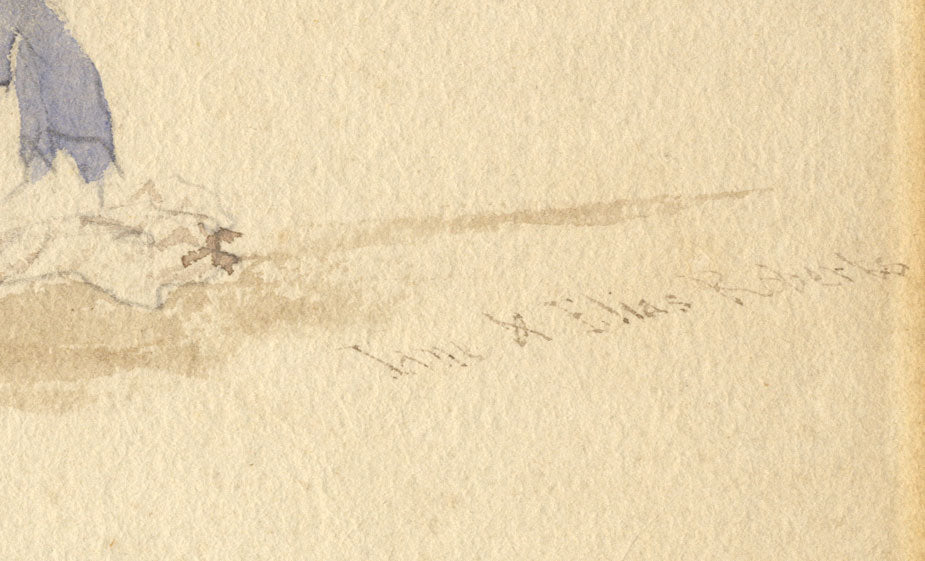 William Evans of Bristol AOWS, Jane & Elias Roberts – Mid-C19th watercolour