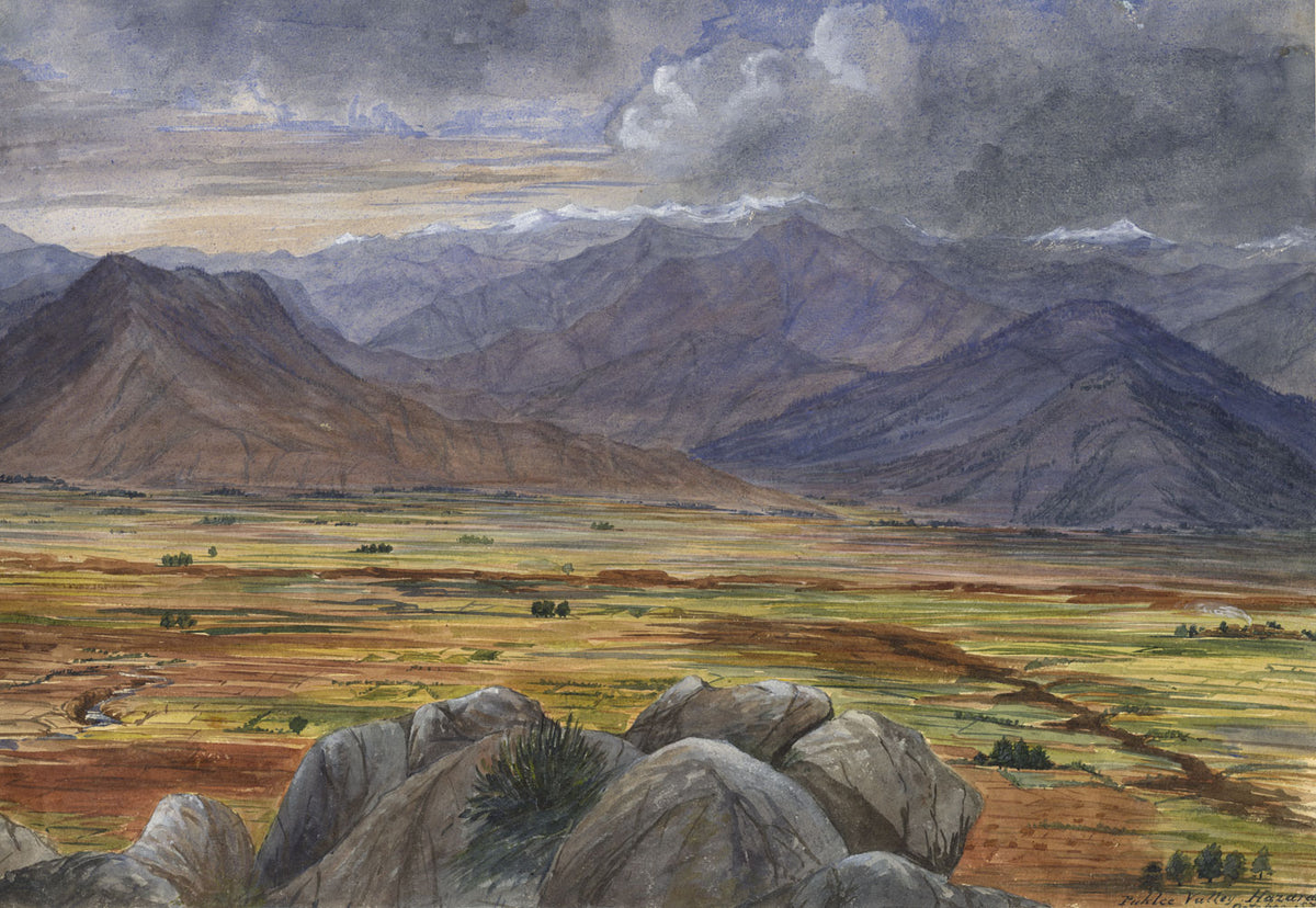 Attrib. Henry Brabazon Urmston, Puklee Valley, Punjab, India – 1857 watercolour