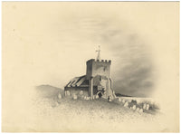 Iglesia parroquial de San Nicolás, Brighton: dibujo a grafito de mediados del siglo XIX