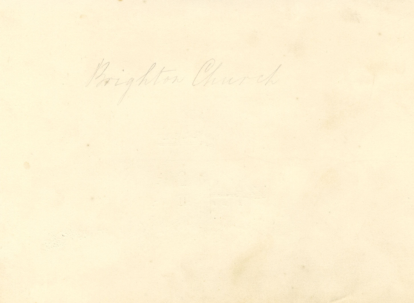 Iglesia parroquial de San Nicolás, Brighton: dibujo a grafito de mediados del siglo XIX