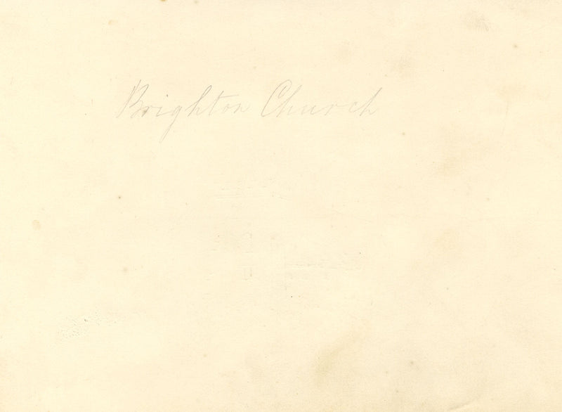 Iglesia parroquial de San Nicolás, Brighton: dibujo a grafito de mediados del siglo XIX