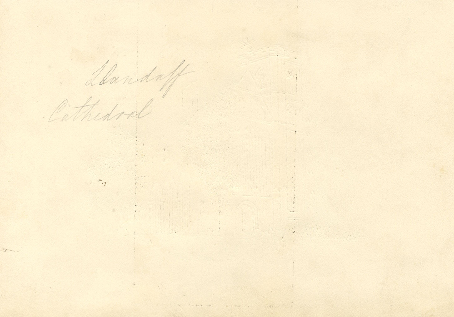 Llandaff Cathedral, Cardiff, Wales – mid-19th-century graphite drawing