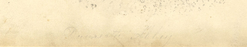 Abbazia di Dunreath – disegno a grafite di metà Ottocento con tecnica a punzone