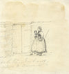 Jane D. Harvey, Figures on the Pier, Neuhaus, Switzerland – 19th-century drawing