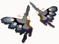 Ellen M. Murray Thomson, Pair of Hand Embroidered Silk Butterflies – c.1910s