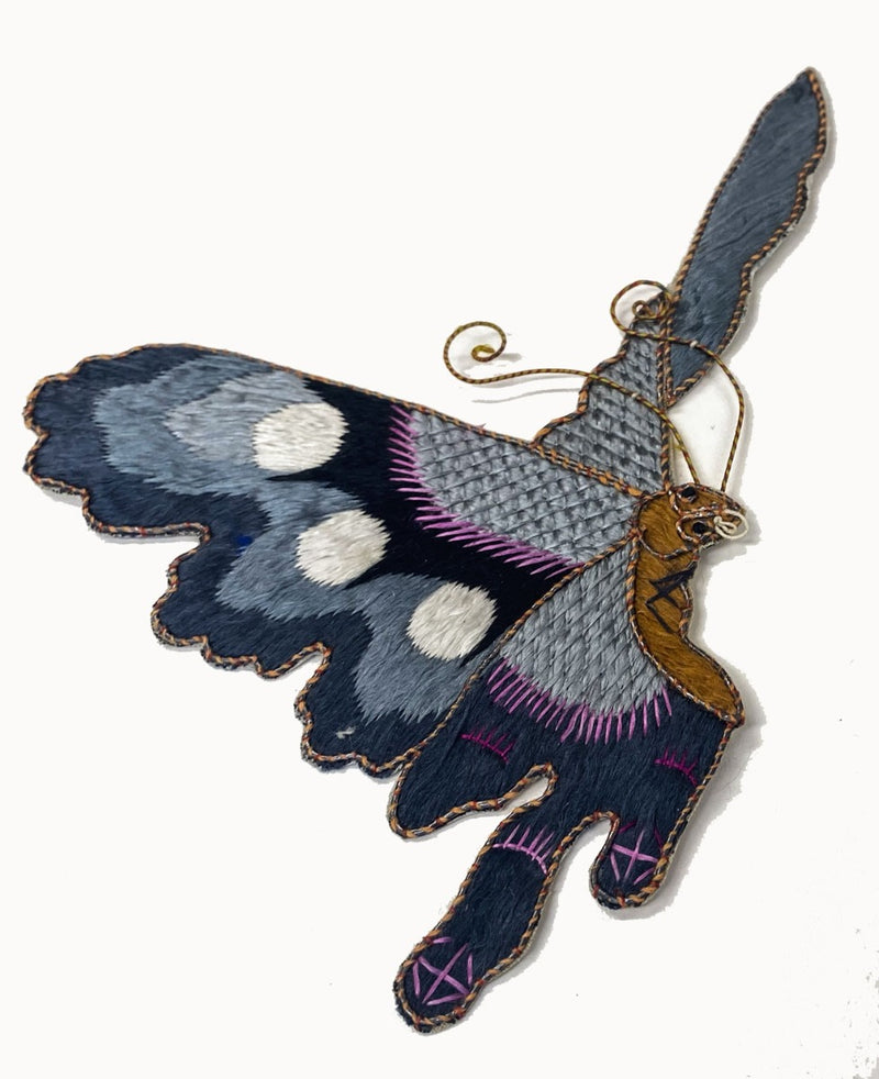 Ellen M. Murray Thomson, Pair of Hand Embroidered Silk Butterflies – c.1910s