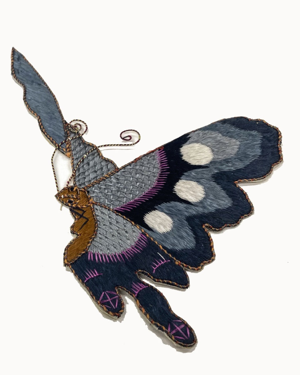 Ellen M. Murray Thomson, Pair of Hand Embroidered Silk Butterflies – c.1910s