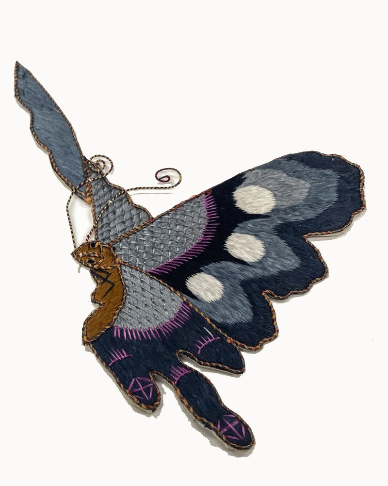 Ellen M. Murray Thomson, Pair of Hand Embroidered Silk Butterflies – c.1910s