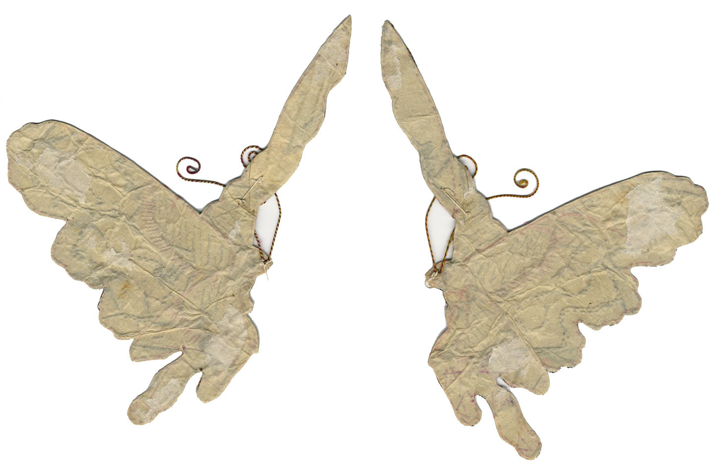 Ellen M. Murray Thomson, Pair of Hand Embroidered Silk Butterflies – c.1910s