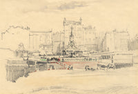 Aquarium, Brighton Seafront – Original c.1900s graphite drawing