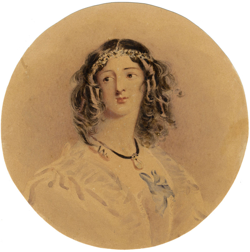 Portrait of Flora Mac-Ivor after Alfred Edward Chalon – c.1860s watercolour