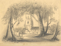 St Swithun's Church, Bathford, Bath – Original mid-19th-century graphite drawing