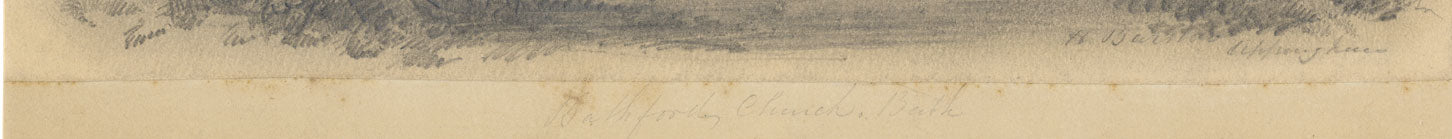 St Swithun's Church, Bathford, Bath – Original mid-19th-century graphite drawing