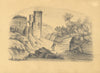 M.A. Harrison, Ruins near Galloway with Figure – early 19th-century drawing