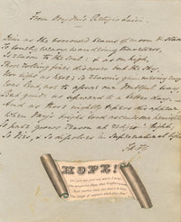 FitzGerald, Handwritten Scroll 'Hope' by Thomas Moore – early C19th watercolour