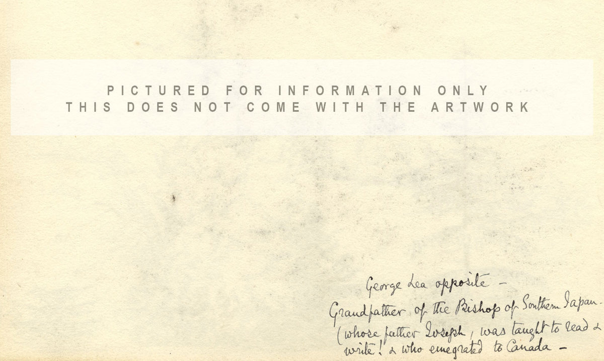 George Lea, Grandfather of Bishop of Kyushu, Japan – 1870s graphite drawing