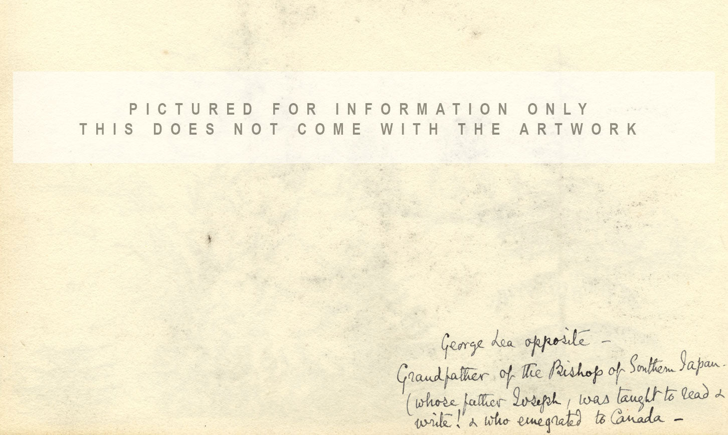 George Lea, Grandfather of Bishop of Kyushu, Japan – 1870s graphite drawing