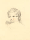 A.M.H., Portrait of a Sweet Young Child – early 19th-century graphite drawing