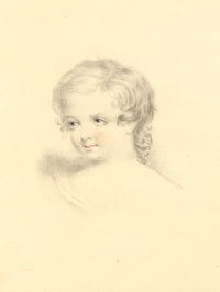 A.M.H., Portrait of a Sweet Young Child – early 19th-century graphite drawing