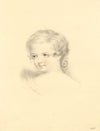 A.M.H., Portrait of a Sweet Young Child – early 19th-century graphite drawing