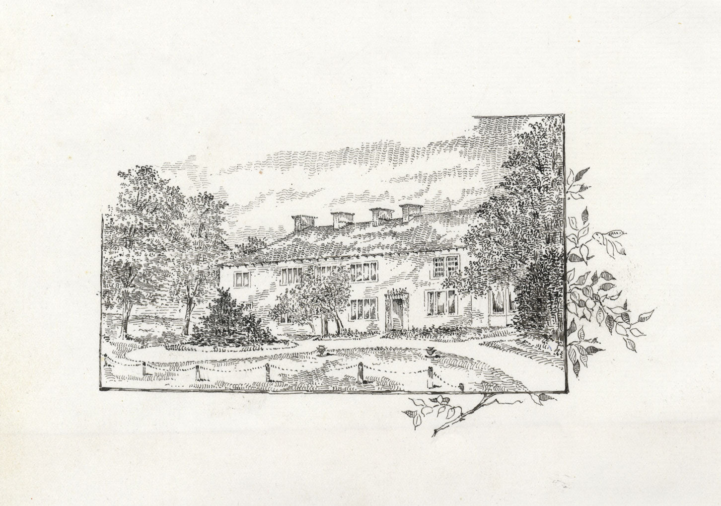 William Riley, Manor House – Original 1894 pen & ink drawing