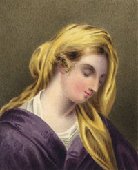 Portrait of a Lady in a Head Shawl – Original c.1830 watercolour painting