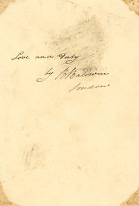 B. Baldwin, Giovane donna all'aperto con mantello e cappello di paglia – acquerello del 1828