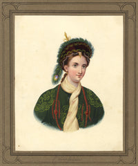 F. Fry, Portrait of a Circassian Woman – Original c.1830 watercolour painting