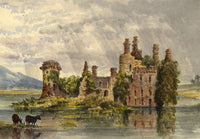 Ellangowan Castle, Sir Walter Scott's 'Guy Mannering' – early C19th watercolour