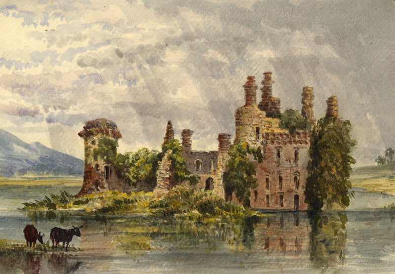 Ellangowan Castle, Sir Walter Scott's 'Guy Mannering' – early C19th watercolour