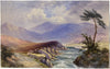 Picturesque Mountain Landscape with Stream – early 19th-century watercolour