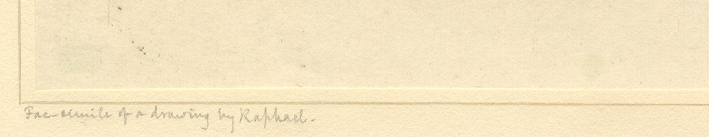 Facsimile di Raffaello, Figura di un giovane inginocchiato – incisione a pastello del 1818 circa