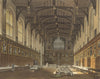 Interior of Christchurch Hall, Oxford – early C19th hand-coloured engraving